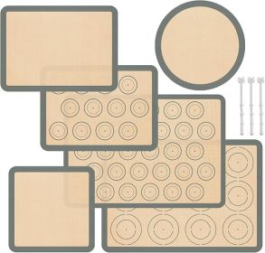 Silicone Baking Mat Set of 6, Silicone Mats for Baking, Baking Sheets Non Stick for Macaron, Cookie, Pizza, Bread and Pastry, Baking Supplies for